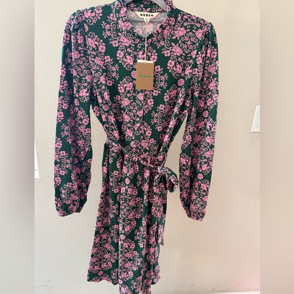 Boden Willow Ruffle Neck Shirt Dress - Picture 5 of 9